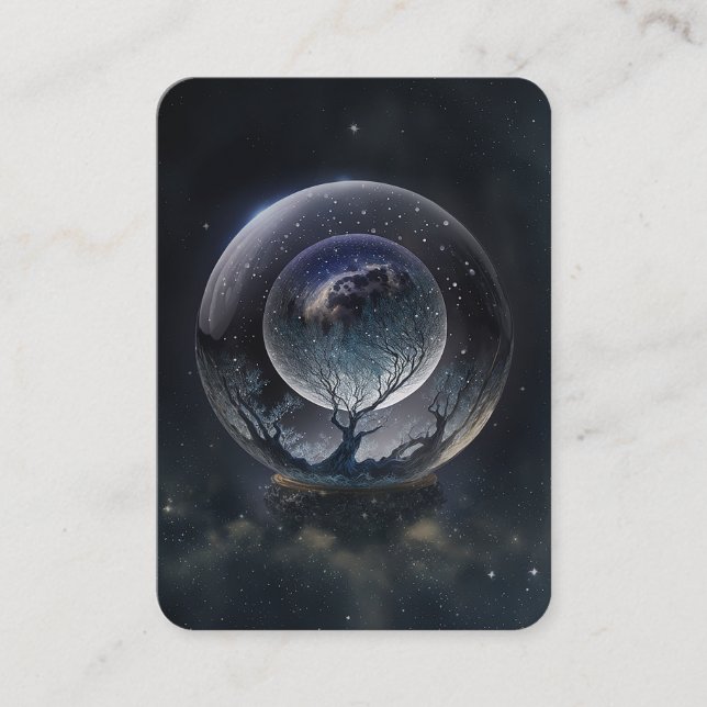 Tarjeta De Visita Lector de tarot medio de crystal Ball Psychic (Anverso)