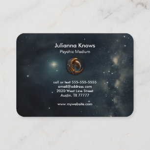 Tarjeta De Visita Lector de tarot medio de crystal Ball Psychic