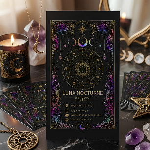 Tarjeta De Visita Lector de Zodíaco Místico Astrología Celestial de