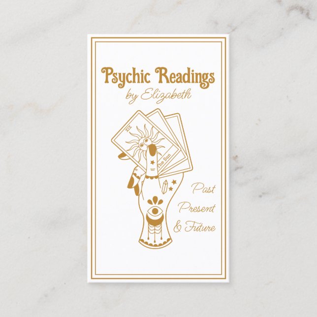 Tarjeta De Visita Lector Psychic Tarot (Anverso)