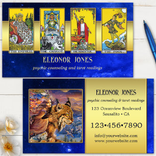 Tarjeta De Visita Lectora de Tarot Psíquica Celestial Foto
