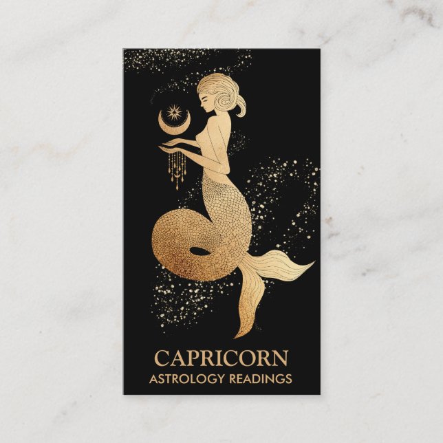 Tarjeta De Visita *~* Lecturas de astrología zodiaca de Capricornio  (Anverso)