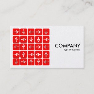 Tarjeta De Visita LED Flechas cuadradas rojas - (tarjeta Platinum)