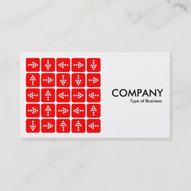 Tarjeta De Visita LED Flechas cuadradas rojas - (tarjeta Platinum) (Anverso)