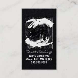 Tarjeta De Visita Leer Tarot manos blancas y negras