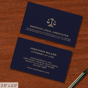 Tarjeta de visita legal Blue Gold