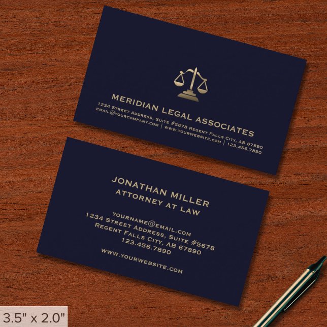 Tarjeta de visita legal Blue Gold (Subido por el creador)