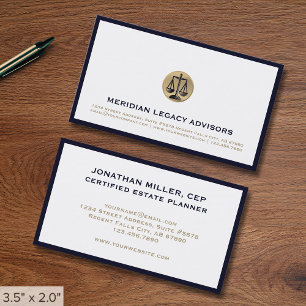 Tarjeta De Visita Legal Minimalista simple