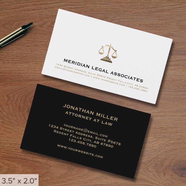 Tarjeta de visita legal simple y elegante (Subido por el creador)
