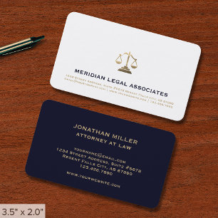 Tarjeta de visita legal simple y elegante