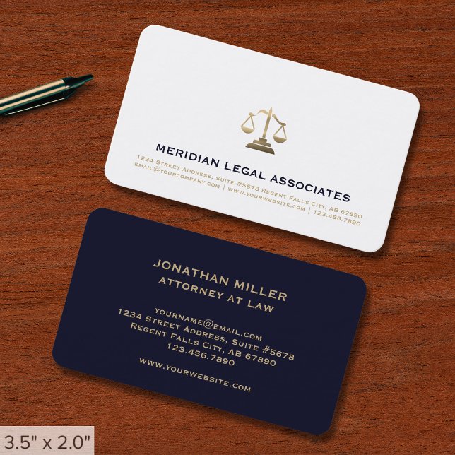 Tarjeta de visita legal simple y elegante (Subido por el creador)