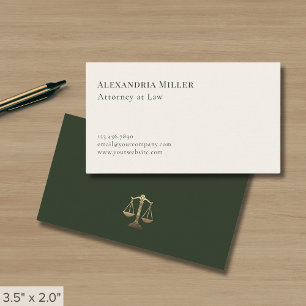 Tarjeta de visita legal simple y elegante de Gold 