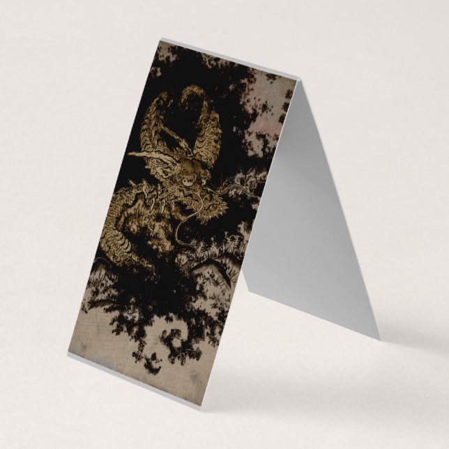 Tarjeta De Visita Legendario dragón de tinta antiguo (Reverso)