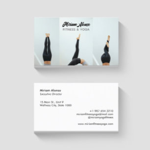Tarjeta De Visita Legs Yoga Poses Fitness & Yoga White Business Card