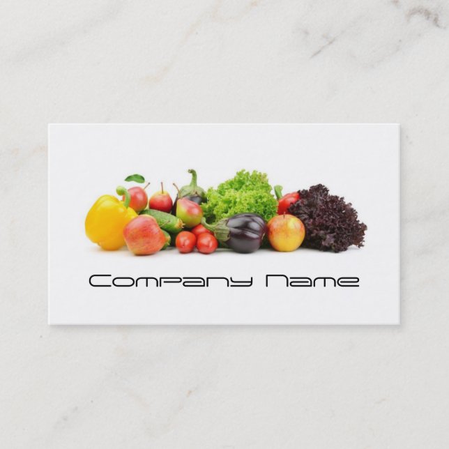 Tarjeta De Visita Legumbres de frutas/vida sana/tarjeta vegetariana (Anverso)
