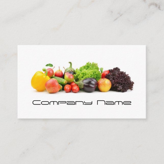 Tarjeta De Visita Legumbres de frutas/vida sana/tarjeta vegetariana (Anverso)