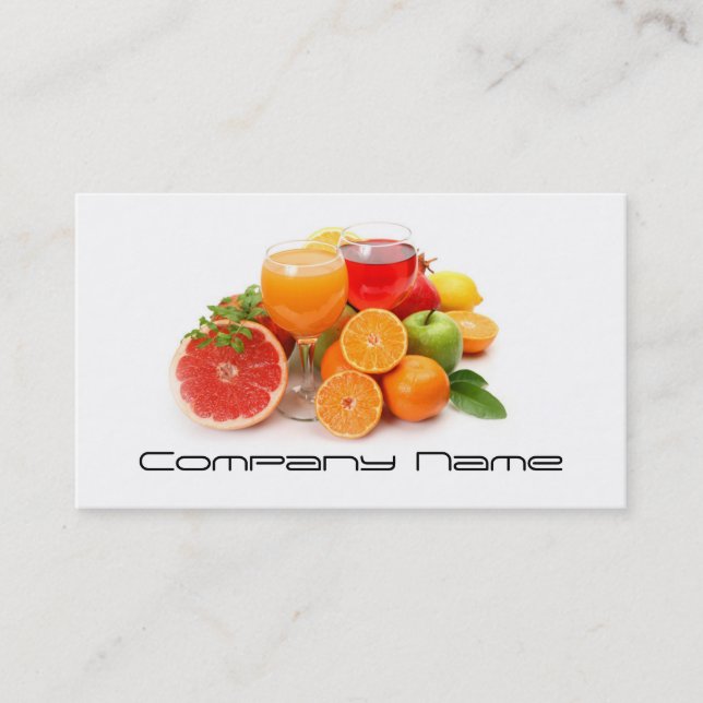 Tarjeta De Visita Legumbres de frutas/vida sana/tarjeta vegetariana (Anverso)