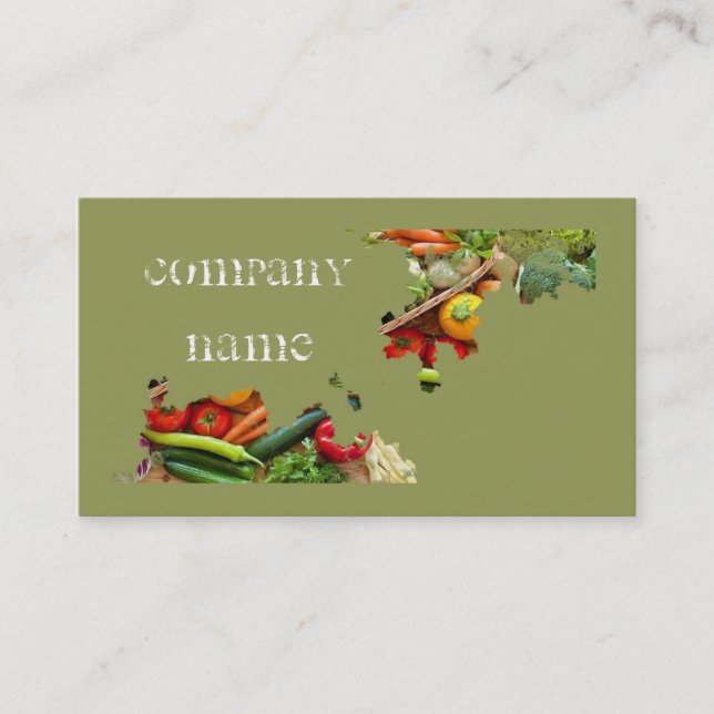 Tarjeta De Visita Legumbres de frutas/vida sana/tarjeta vegetariana (Anverso)