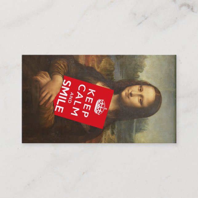 Tarjeta De Visita Lema de la Mona Lisa (Anverso)