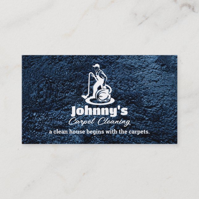 Tarjeta De Visita Lemas de limpieza de alfombras (Anverso)