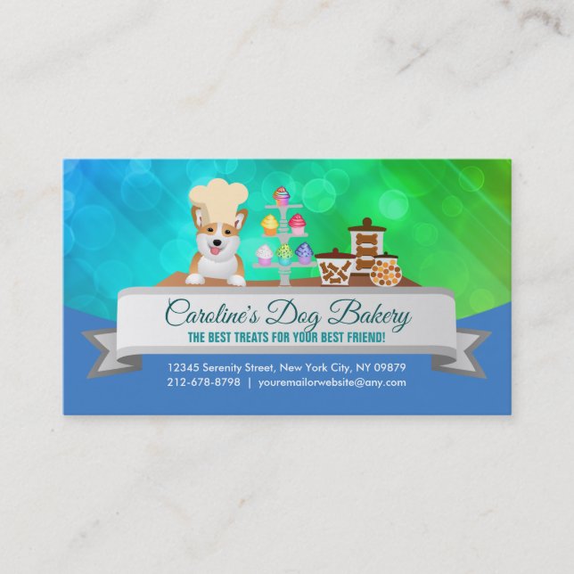 Tarjeta De Visita Lemas de Panadería de Perro (Anverso)