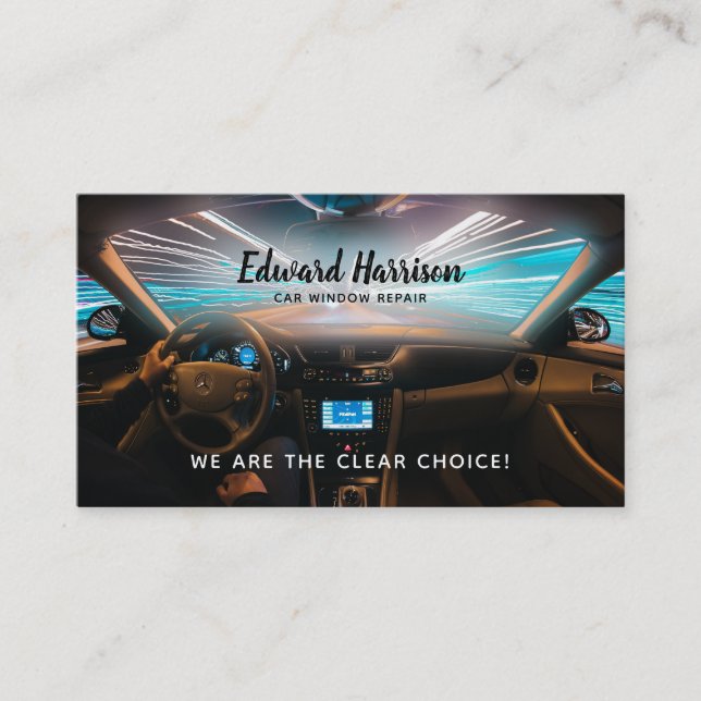 Tarjeta De Visita Lemas de reparación del elevalunas del coche (Anverso)