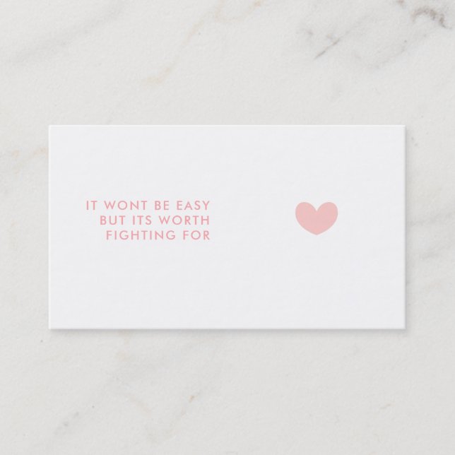 Tarjeta De Visita Lemas terapéuticos del matrimonio (Anverso)