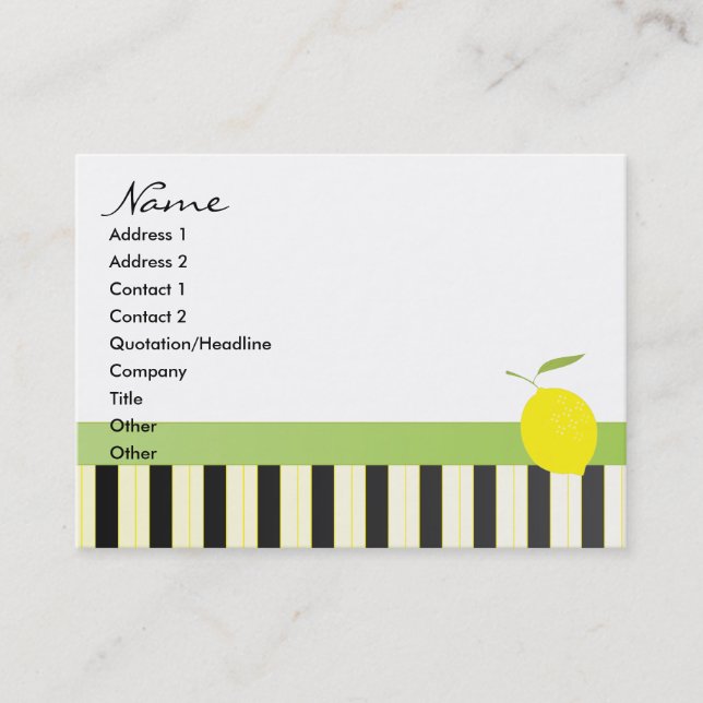 Tarjeta De Visita Lemon Bicycle (Anverso)
