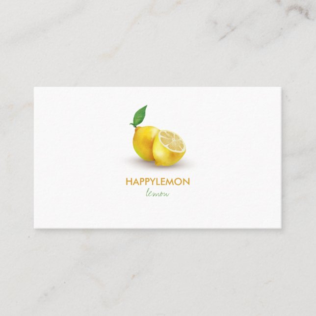 Tarjeta De Visita Lemon Citrus Lime Aromático Simple (Anverso)