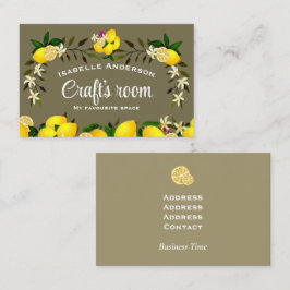 Tarjeta De Visita Lemon Craft Ash Gray