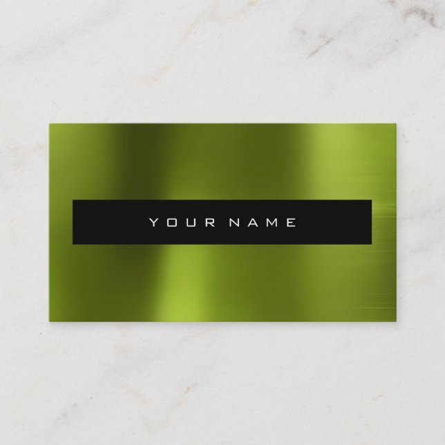 Tarjeta De Visita Lemon Green Metallic Black Vip Fashilist (Anverso)