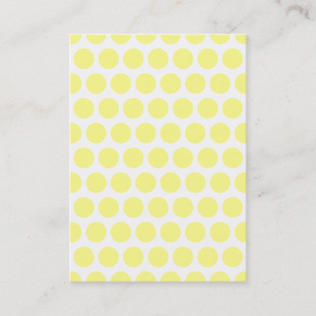 Tarjeta De Visita Lemon Sherbet Polka Dots (Anverso)