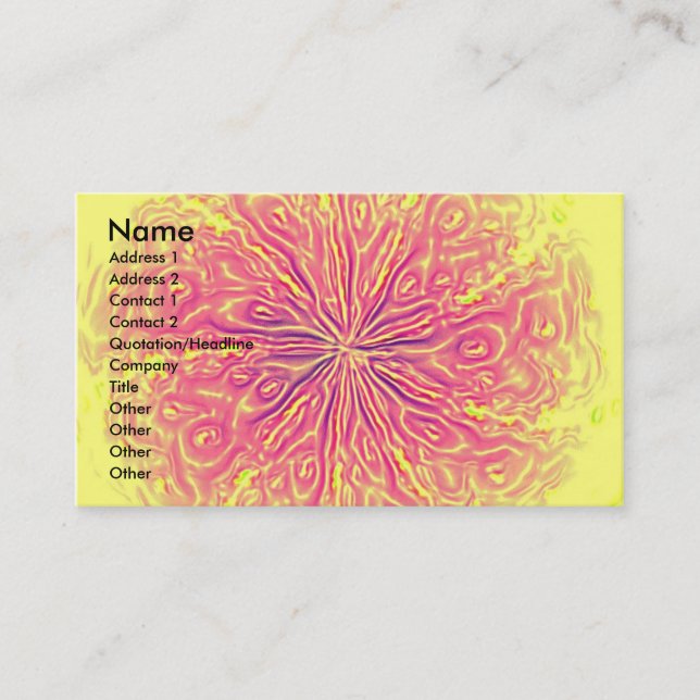 Tarjeta De Visita Lemonade rosa 2 (Anverso)