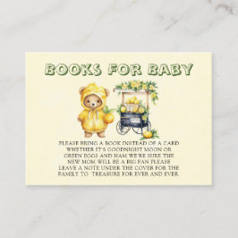 Tarjeta De Visita Lemonade Teddy Bear Libros Amarillos Para Bebé