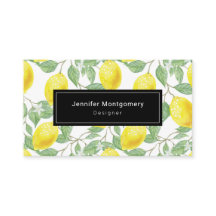 Lemones amarillos con patrón de hojas verdes