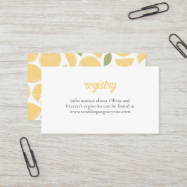Tarjeta De Visita Lemons Bridal Shower Invitar Insertar