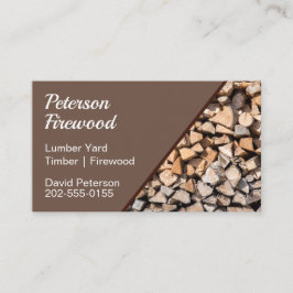 Tarjeta De Visita Leña de madera de madera de leña