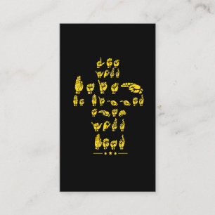 Tarjeta De Visita Lenguaje de signos - cita del ASL para los