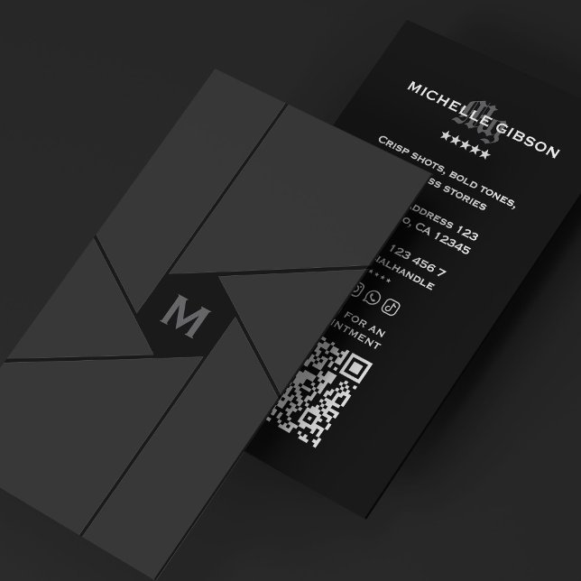 Tarjeta De Visita Lente obturadora de cámara para fotógrafo gris osc (Photographer Camera Shutter Lens Dark Grey Business Card
)