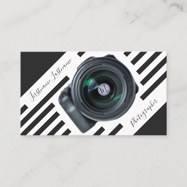 Tarjeta De Visita Lentes de cámara DSLR para fotógrafos (Anverso)
