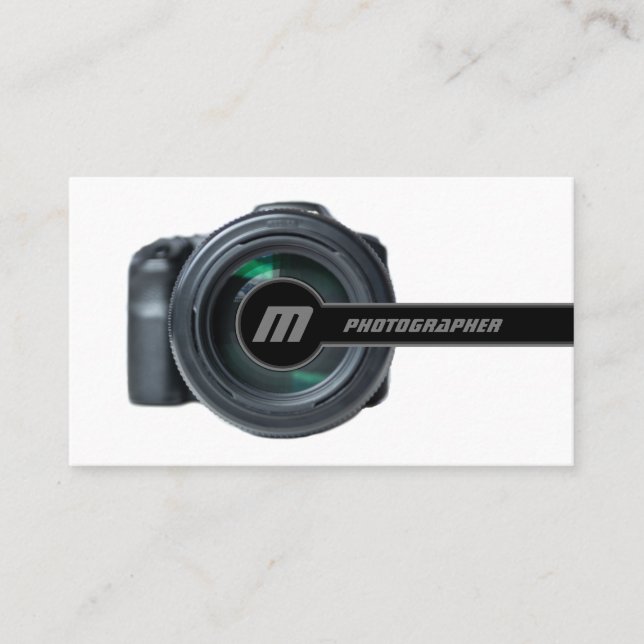 Tarjeta De Visita Lentes de cámara DSLR para fotógrafos (Anverso)