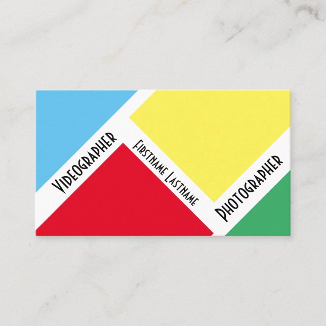 Tarjeta De Visita Lentes de cámara DSLR para fotógrafos (Anverso)