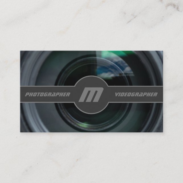 Tarjeta De Visita Lentes de cámara DSLR para fotógrafos (Anverso)