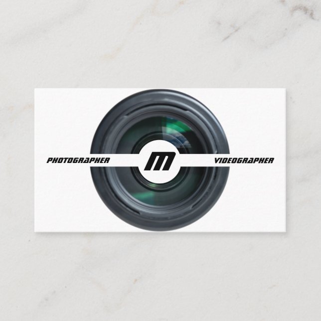 Tarjeta De Visita Lentes de cámara DSLR para fotógrafos (Anverso)