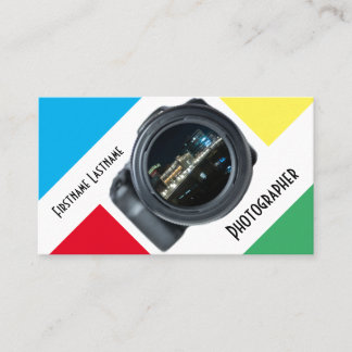Tarjeta De Visita Lentes de cámara réflex para fotógrafos videógrafo