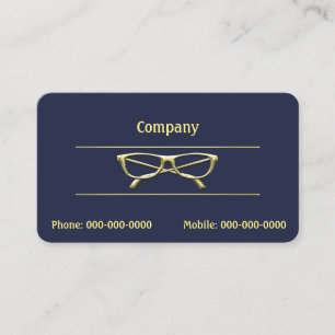 Tarjeta De Visita Lentes del oro