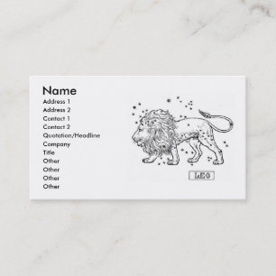 Tarjeta De Visita Leo Business Card
