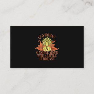 Tarjeta De Visita Leo Woman Zodiac Rótulo Julio Agosto Cumpleaños