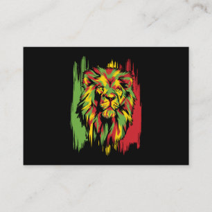 Tarjeta De Visita León jamaiquino rasta reggae africano