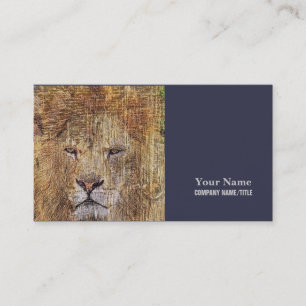 Tarjeta De Visita León majestuoso de la fauna salvaje africana de sa